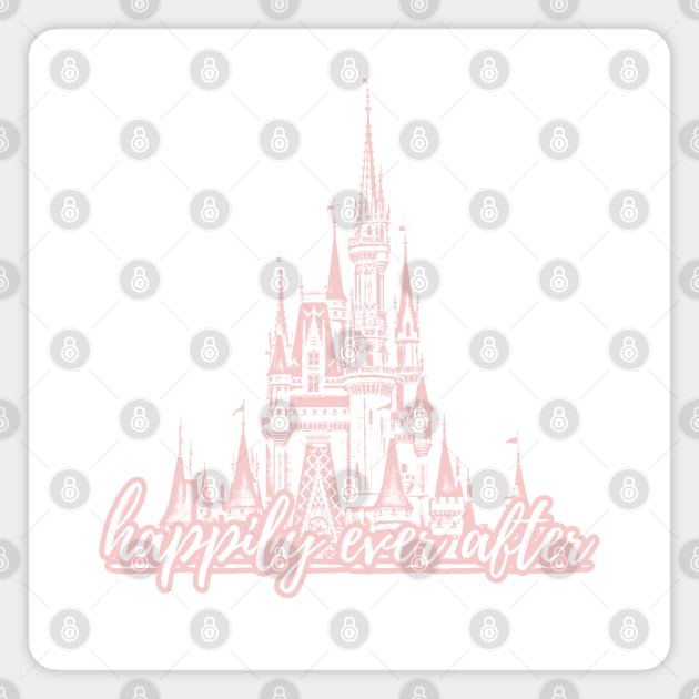 Happily Ever After Magic Castle Millennial Pink Magnet by FandomTrading